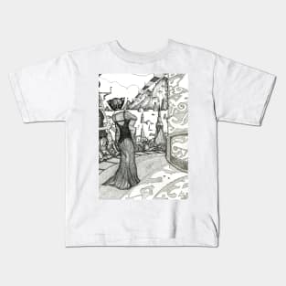 Planet XYZ  [Pen Drawn Fantasy Figure Illustration] Kids T-Shirt